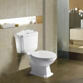 Victoria Toilet, White Seat 